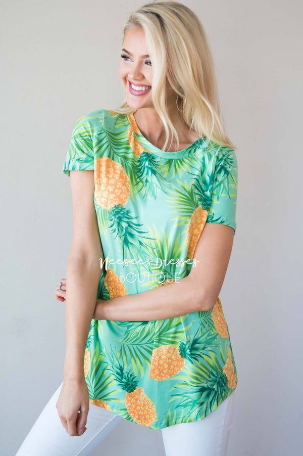 Pineapple Modest Tops Best and Affordable Modest Boutique Cute