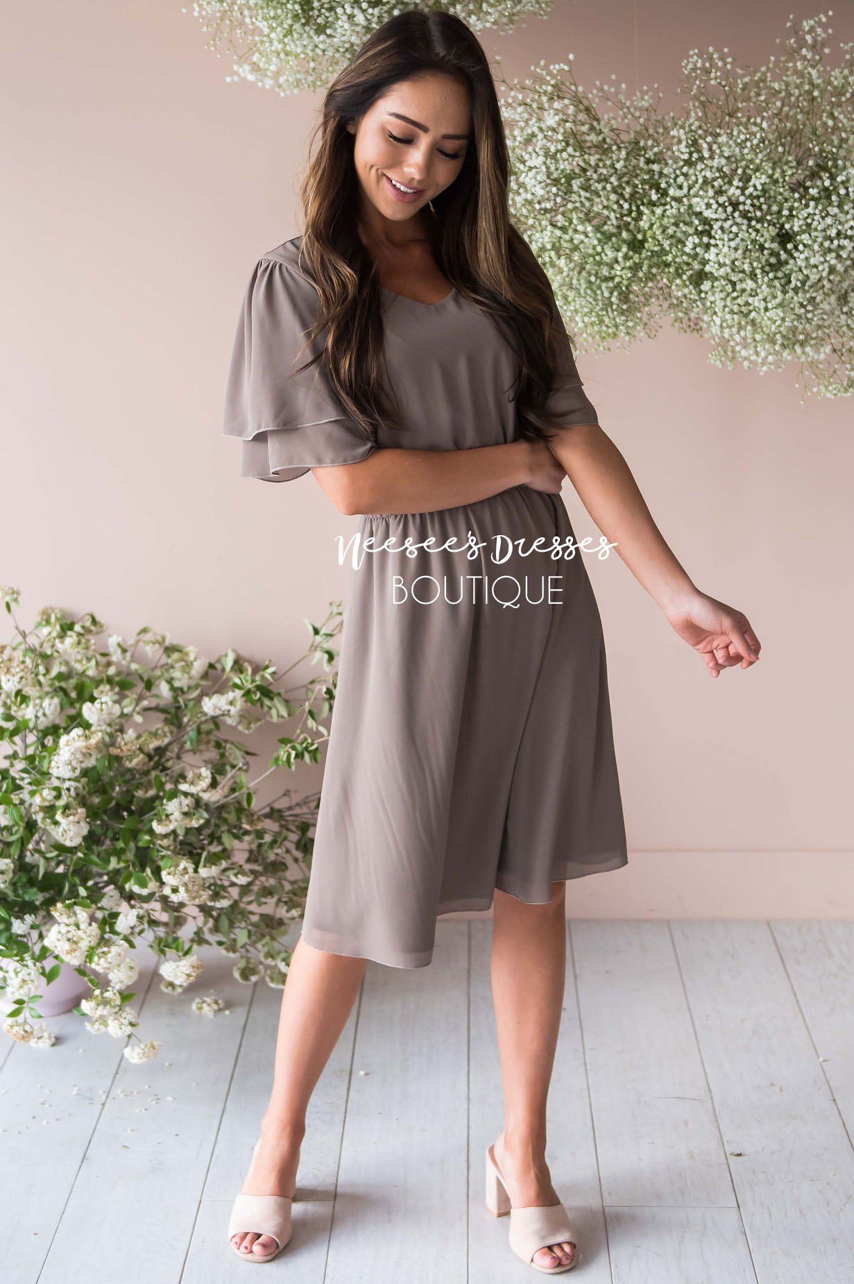 The Claire Chiffon Dress Modest Dresses vendor-unknown 