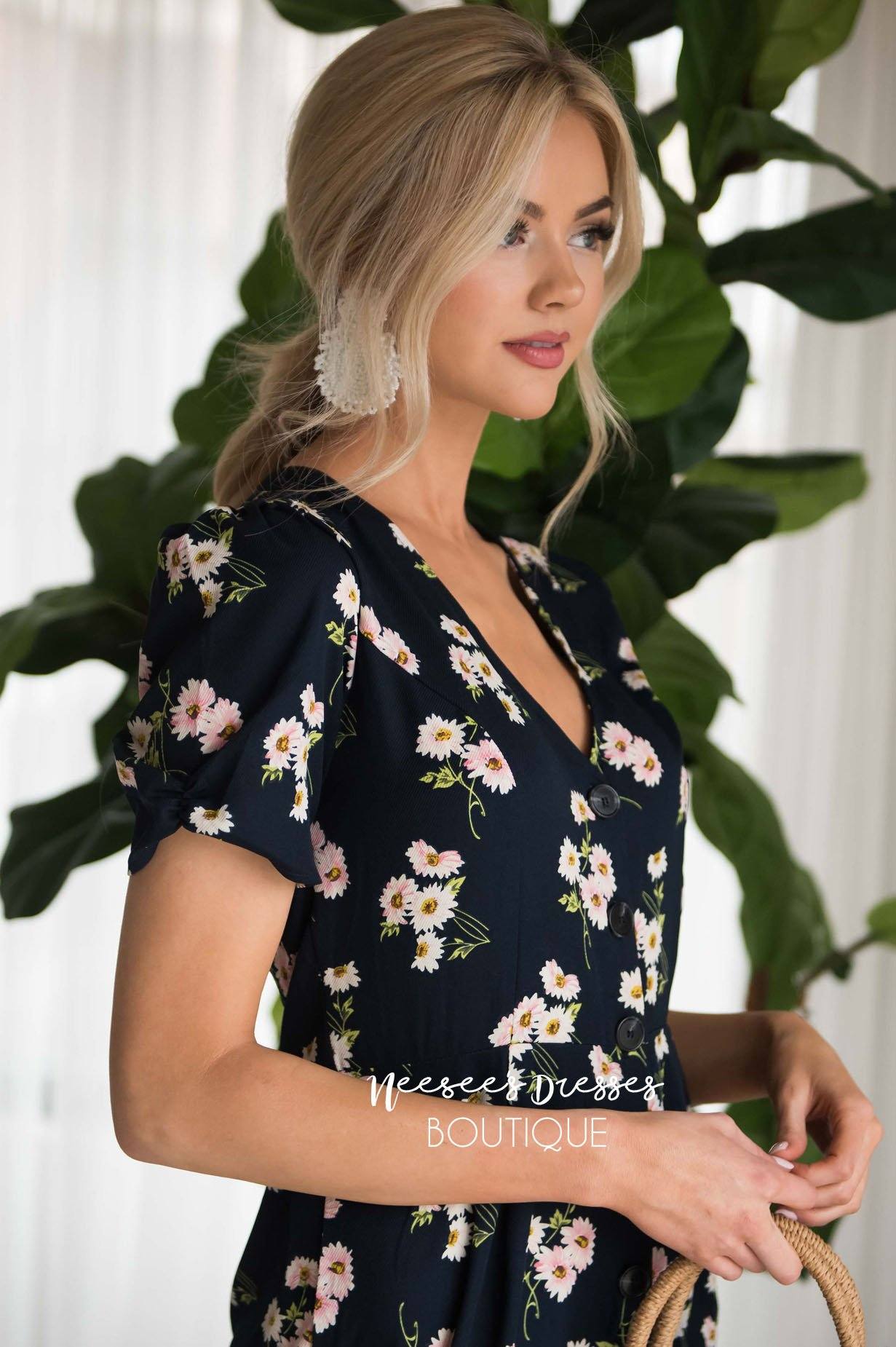 The Kalley Floral Jumpsuit Modest Dresses vendor-unknown 