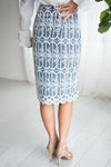 Lace Get Lost Pencil Skirt Modest Dresses vendor-unknown