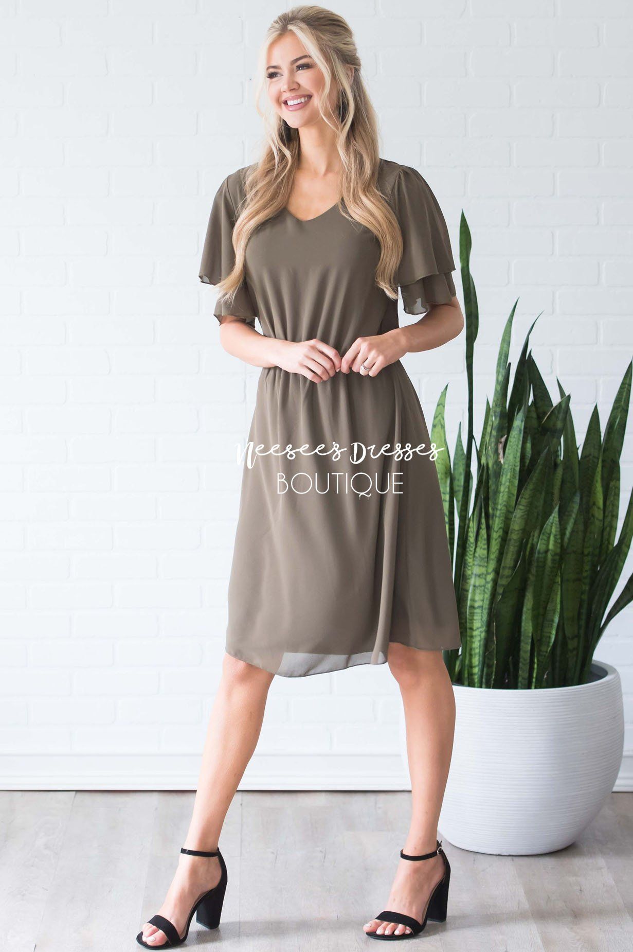 The Claire Chiffon Dress Modest Dresses vendor-unknown 