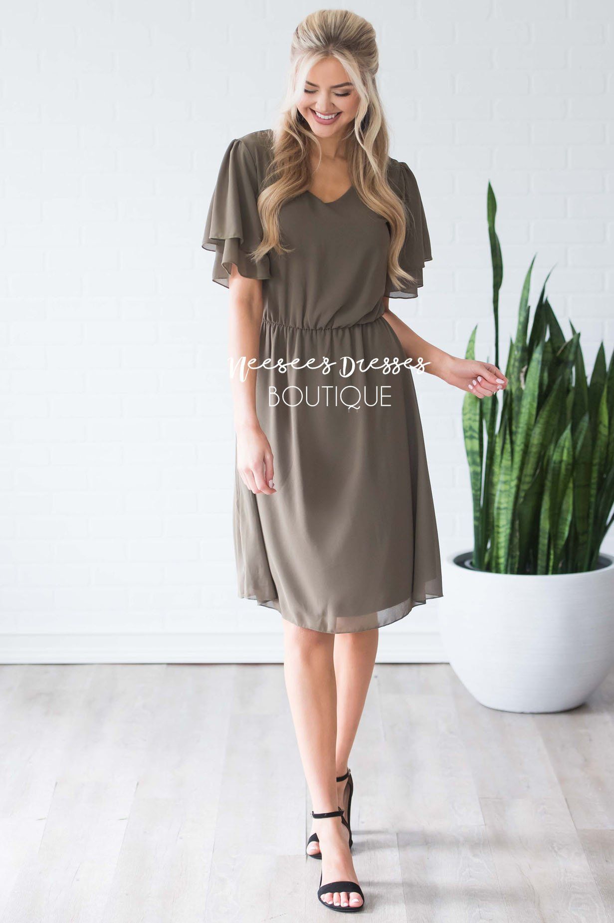 The Claire Chiffon Dress Modest Dresses vendor-unknown 