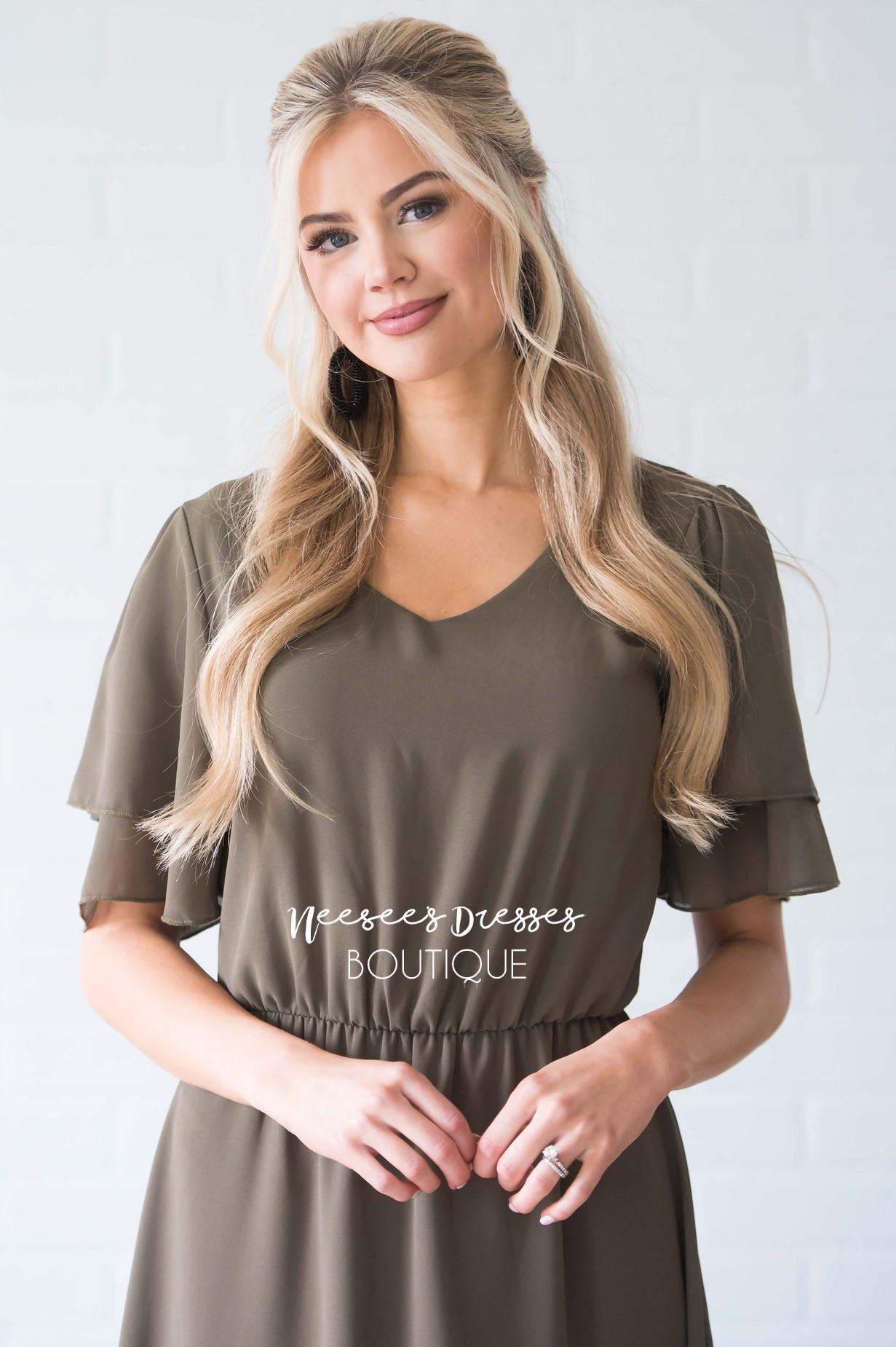 The Claire Chiffon Dress Modest Dresses vendor-unknown 