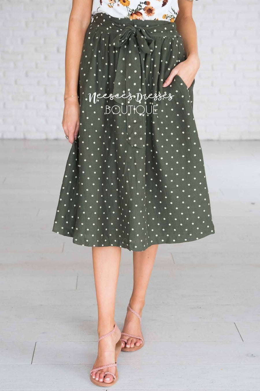 Wildest Dreams Polka Dot Skirt Modest Dresses vendor-unknown 