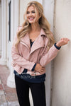 Pretty in Pink Moto Jacket Tops vendor-unknown