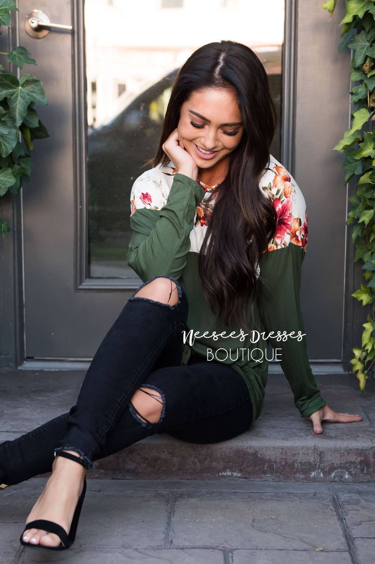 Picture Perfect Front Tie Top Modest Dresses vendor-unknown 