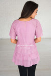 Escape The Ordinary Eyelet Top Modest Dresses vendor-unknown