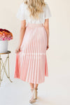 Hello Shimmer Pleat Skirt Modest Dresses vendor-unknown