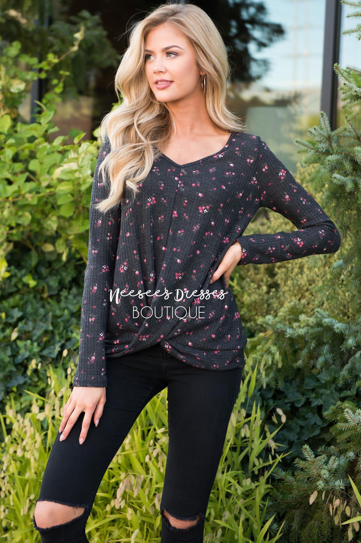 Pink Poppy Thermal top Modest Dresses vendor-unknown 