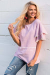 Wish You Were Here Pom Sleeve Top Modest Dresses vendor-unknown