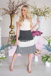 Making A Point Polka Dot/Stripe Skirt Modest Dresses vendor-unknown