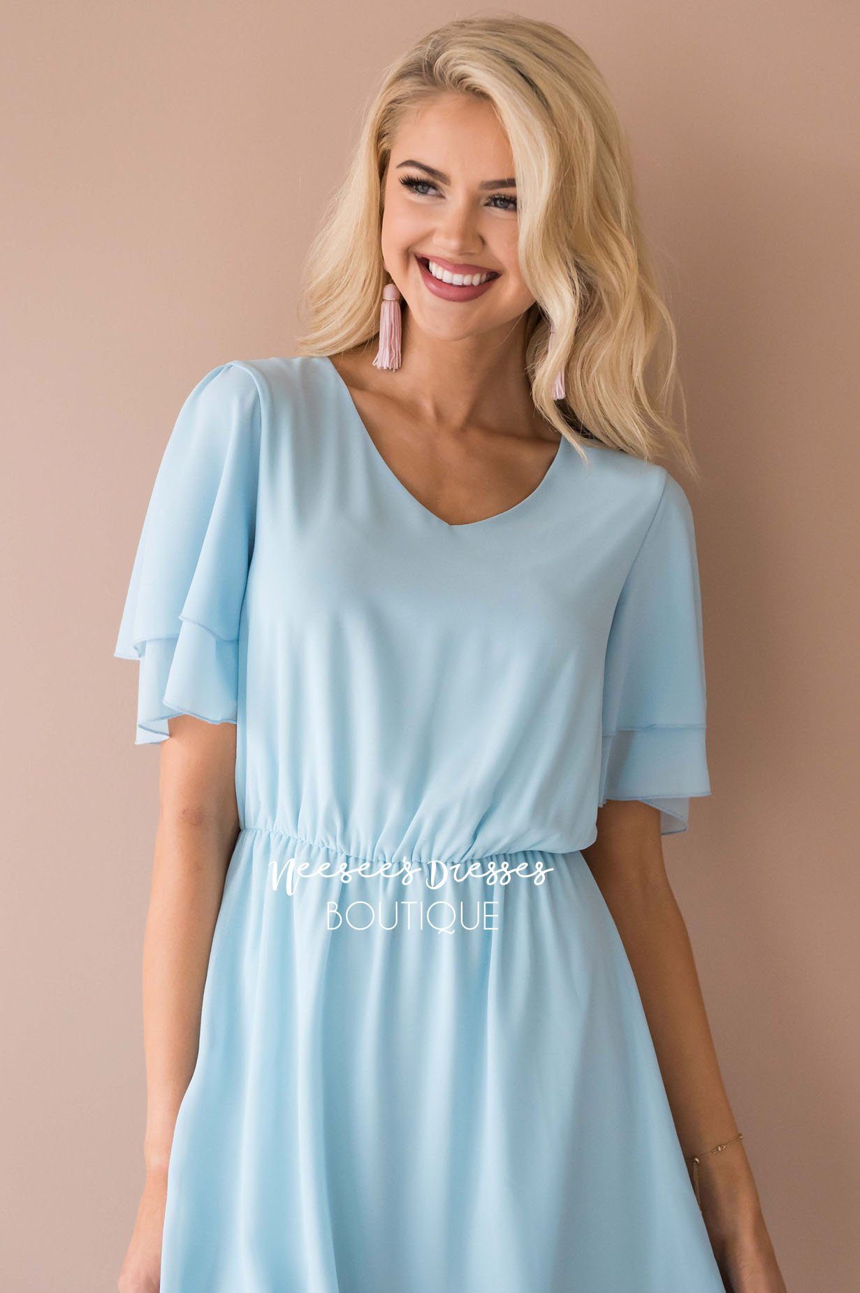The Claire Chiffon Dress Modest Dresses vendor-unknown 