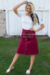 Forever Be My Always Tie Waist Skirt Modest Dresses vendor-unknown