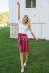 Burst Of Joy Striped Button Skirt Modest Dresses vendor-unknown