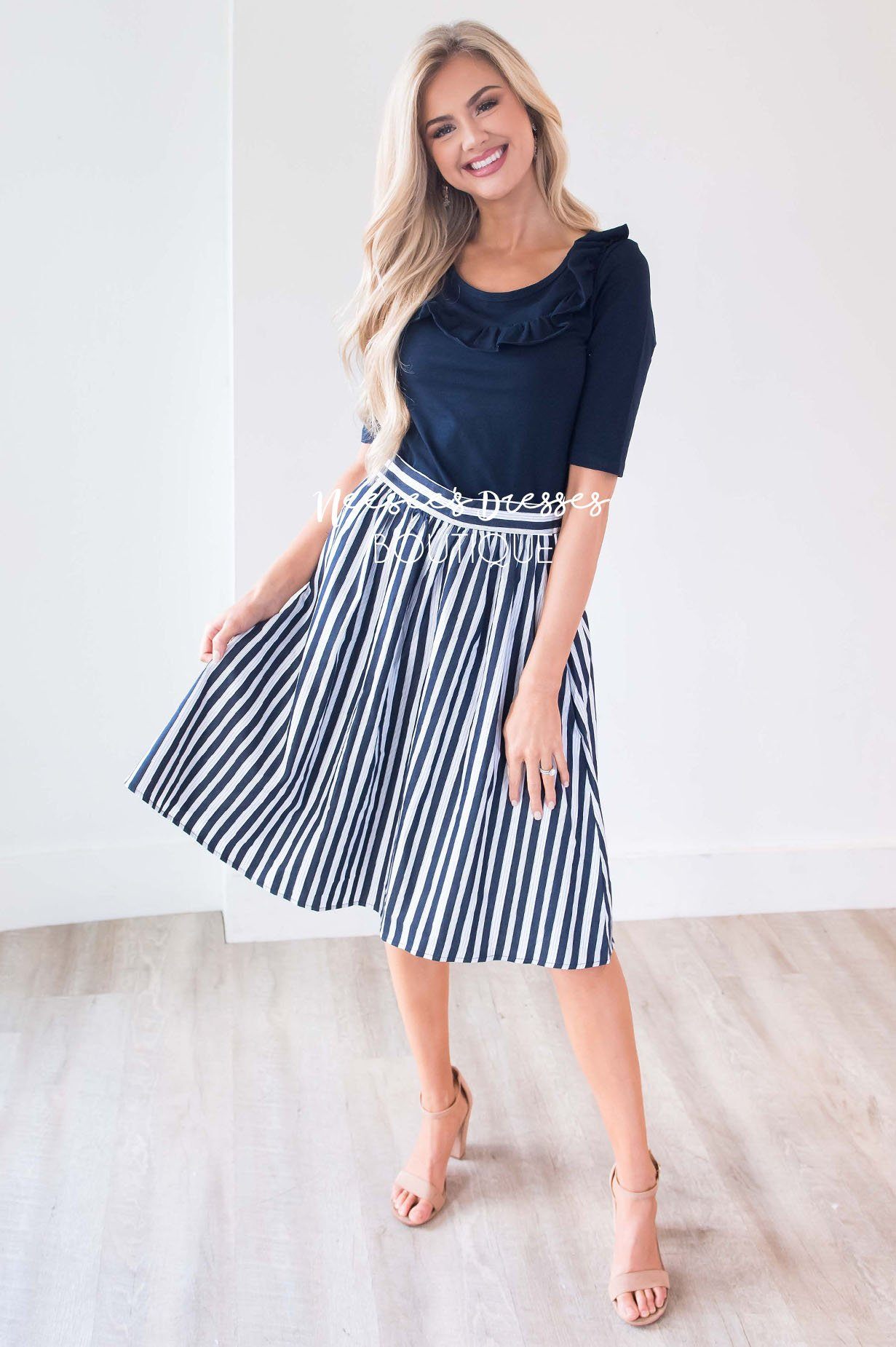 Plan On This Love Striped Skirt Skirts vendor-unknown 