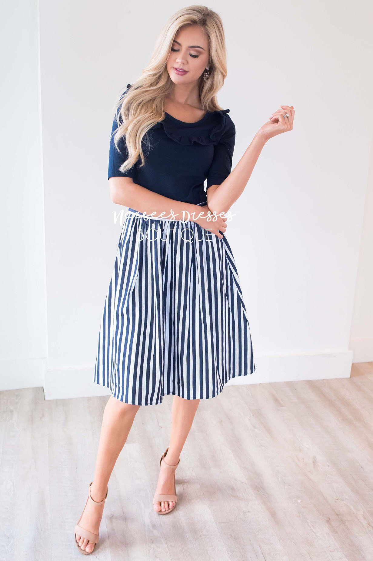 Plan On This Love Striped Skirt Skirts vendor-unknown 
