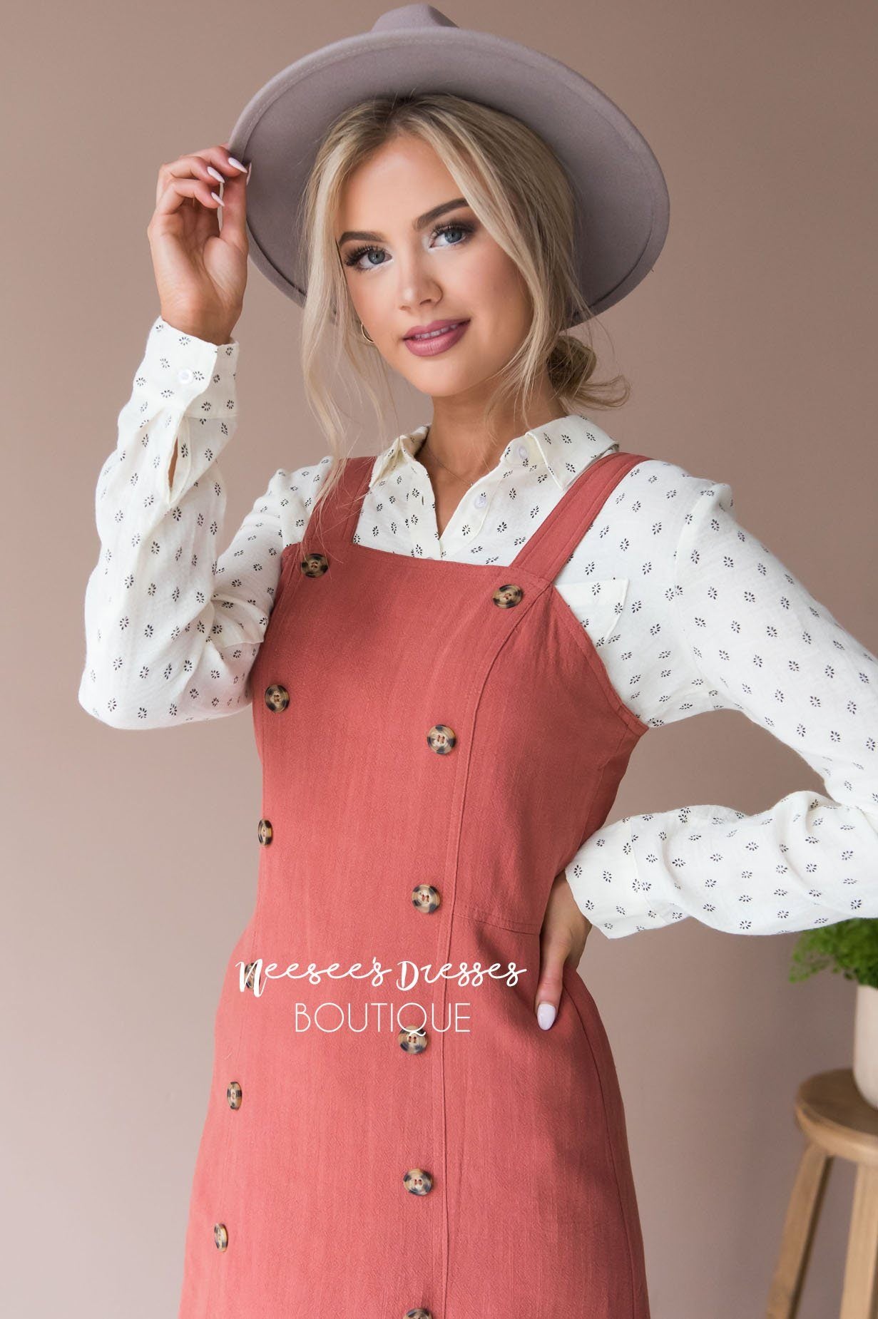 The Junie Overall Dress Tops vendor-unknown 