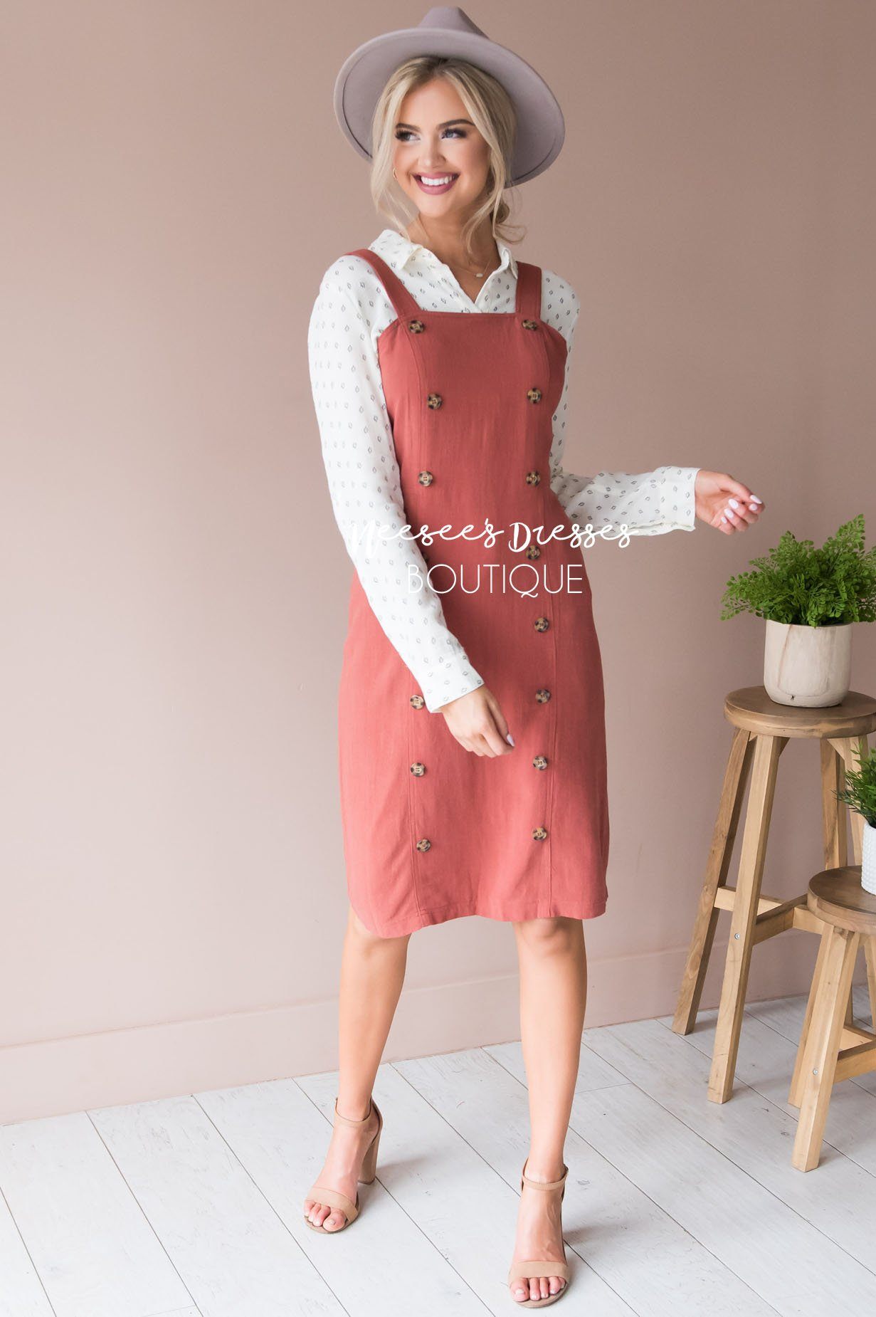 The Junie Overall Dress Tops vendor-unknown 