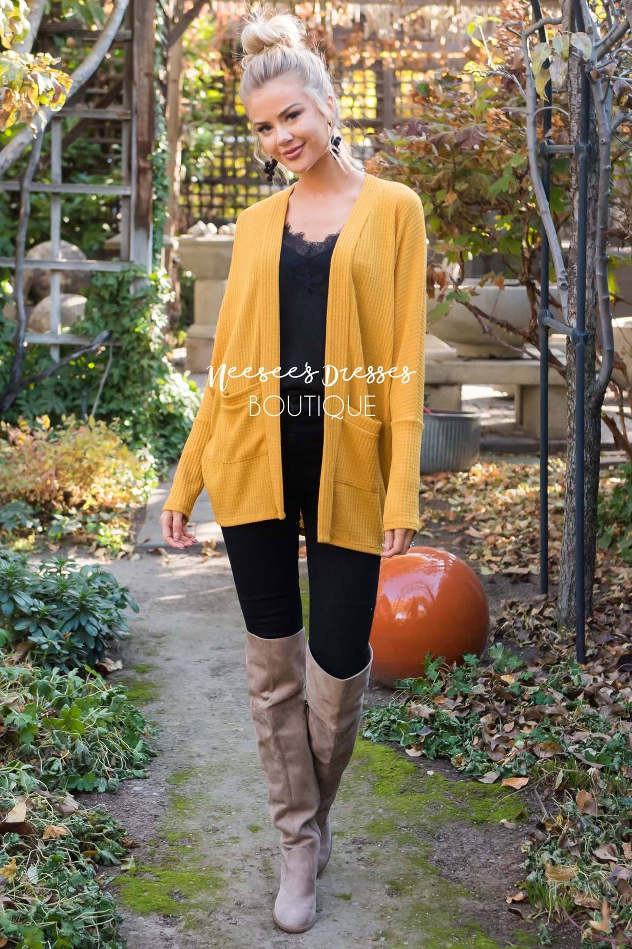 Shine Bright Thermal Cardigan Tops vendor-unknown 
