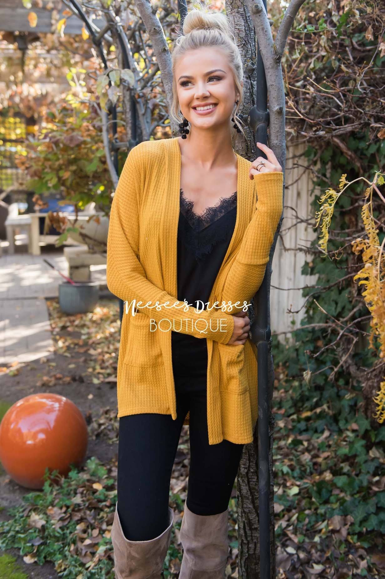 Shine Bright Thermal Cardigan Tops vendor-unknown 