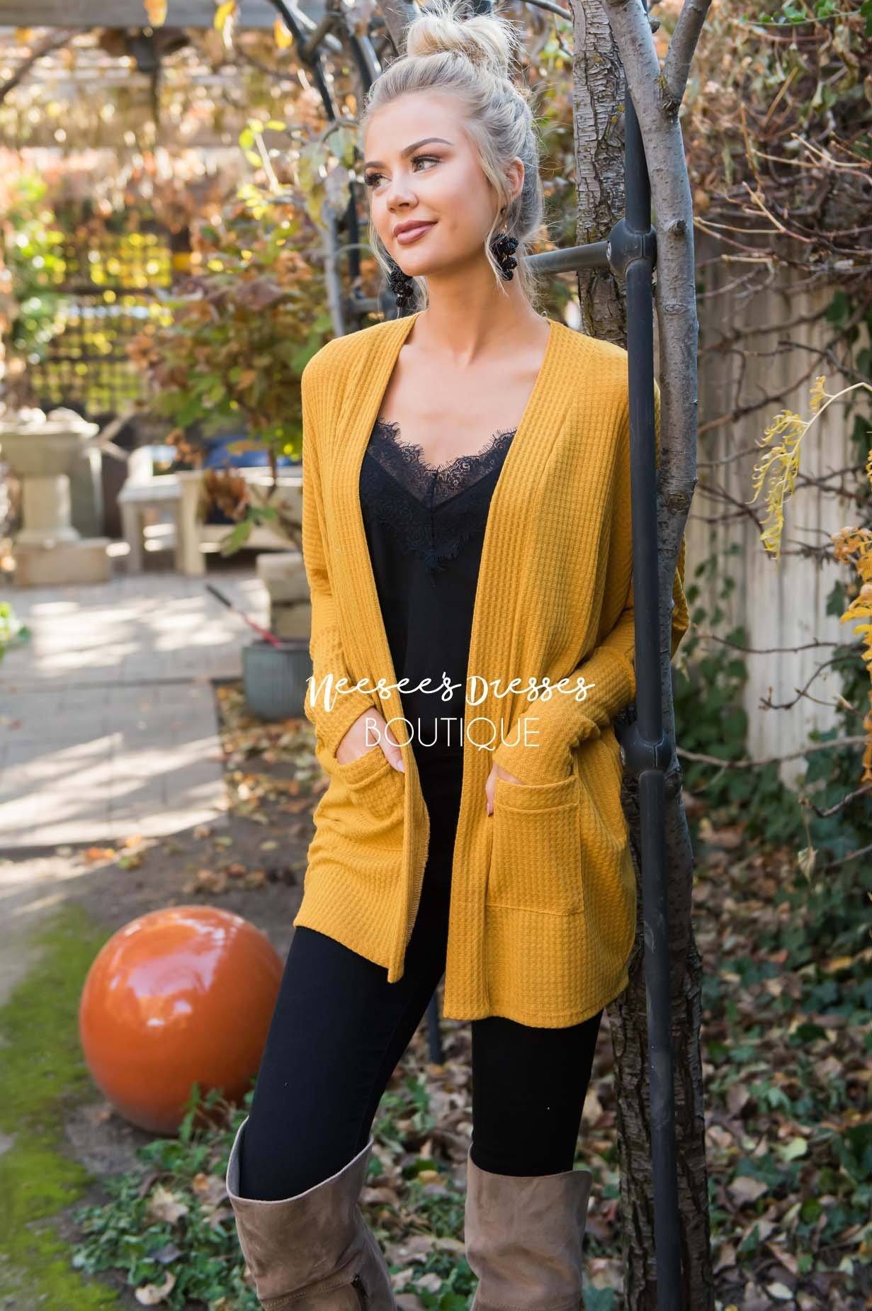Shine Bright Thermal Cardigan Tops vendor-unknown 