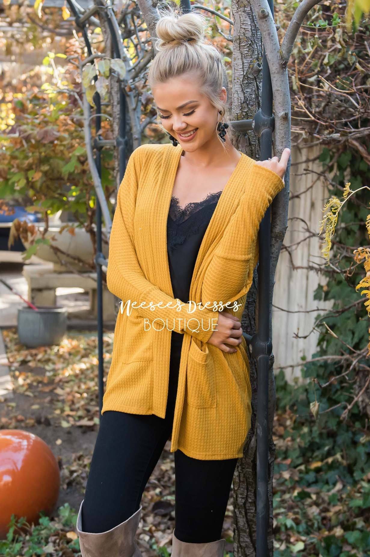 Shine Bright Thermal Cardigan Tops vendor-unknown 