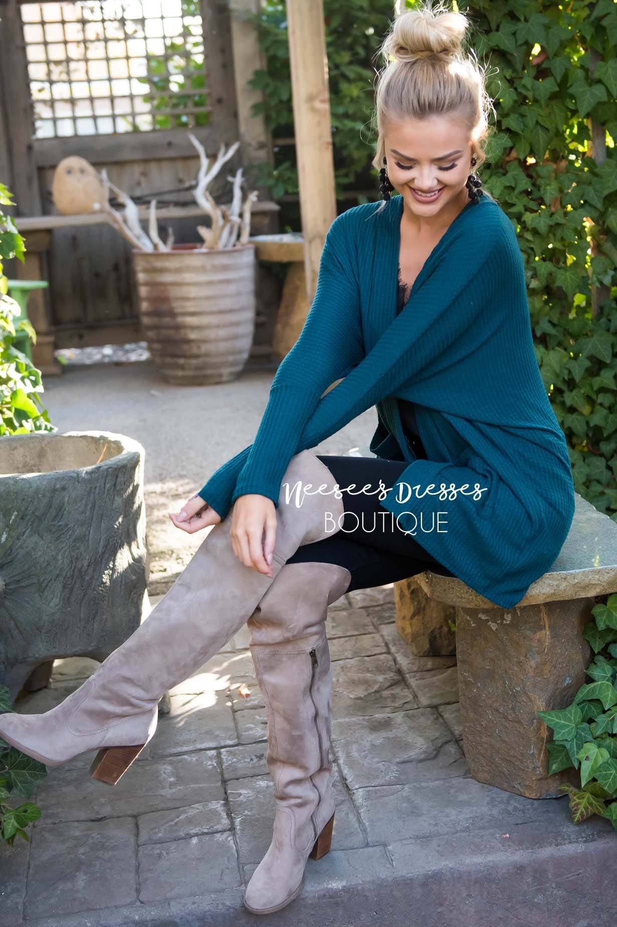 Shine Bright Thermal Cardigan Tops vendor-unknown 