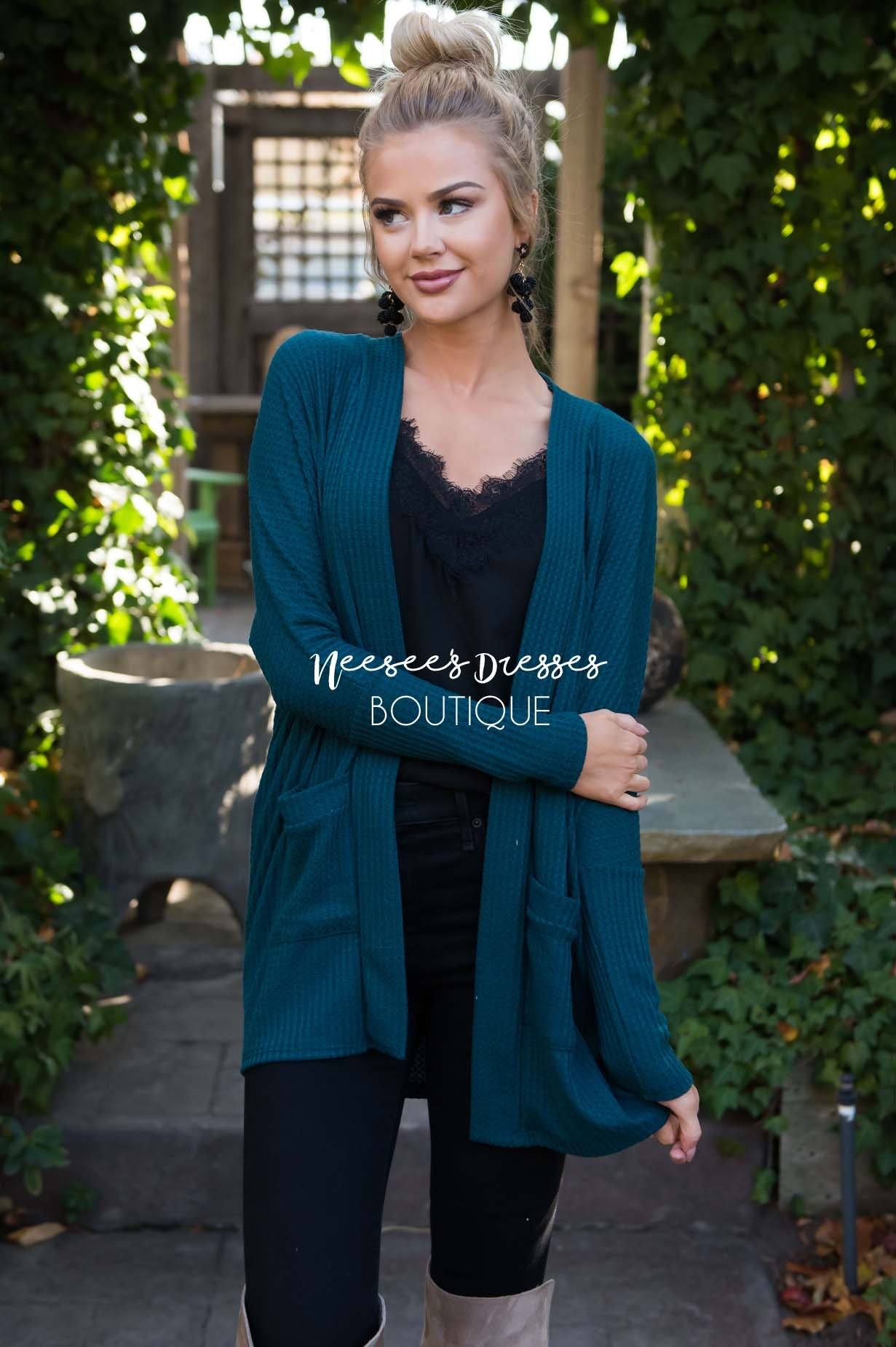 Shine Bright Thermal Cardigan Tops vendor-unknown 