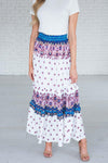 A Reason To Dance Tiered Maxi Skirt Modest Dresses vendor-unknown