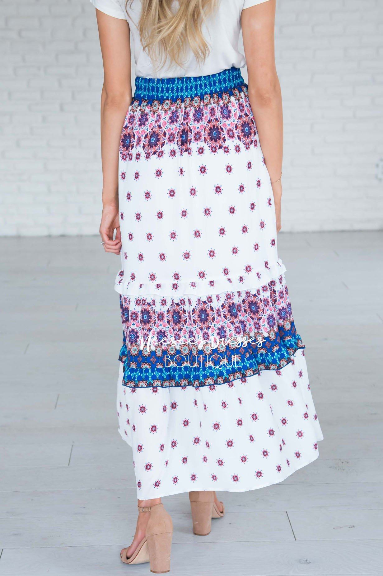 A Reason To Dance Tiered Maxi Skirt Modest Dresses vendor-unknown 