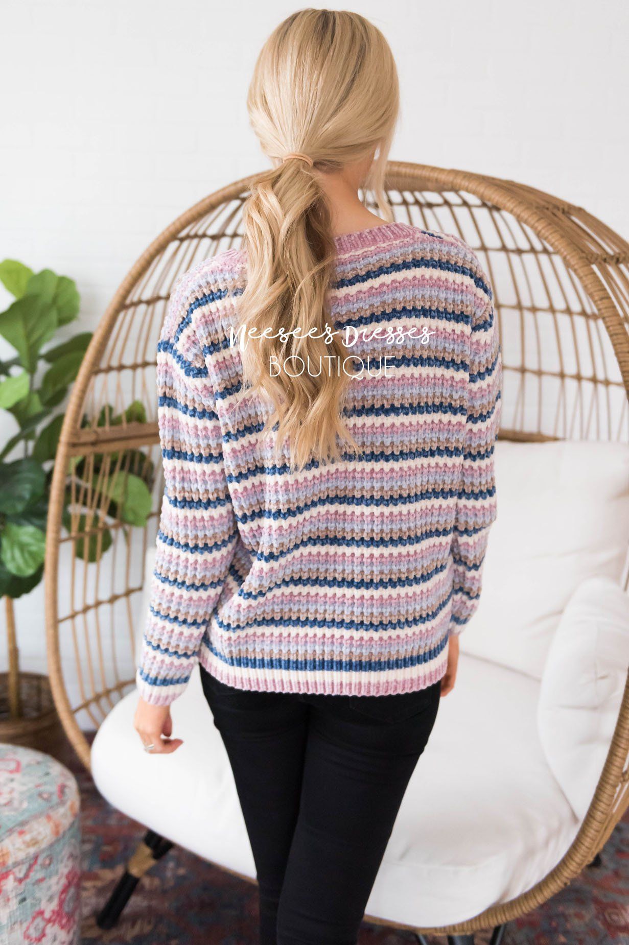 Snow Day Chenille Sweater Tops vendor-unknown 