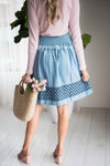 Chambray Smockwaist Tassel Skirt Skirts vendor-unknown