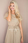 The Kynlei Polka Dotted Dress Modest Dresses vendor-unknown