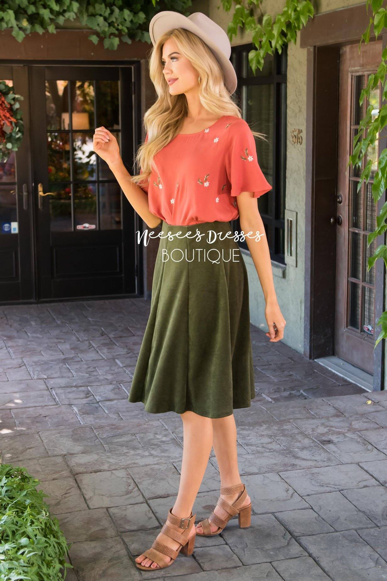 Dashing Daisy Embroidered Blouse Tops vendor-unknown 