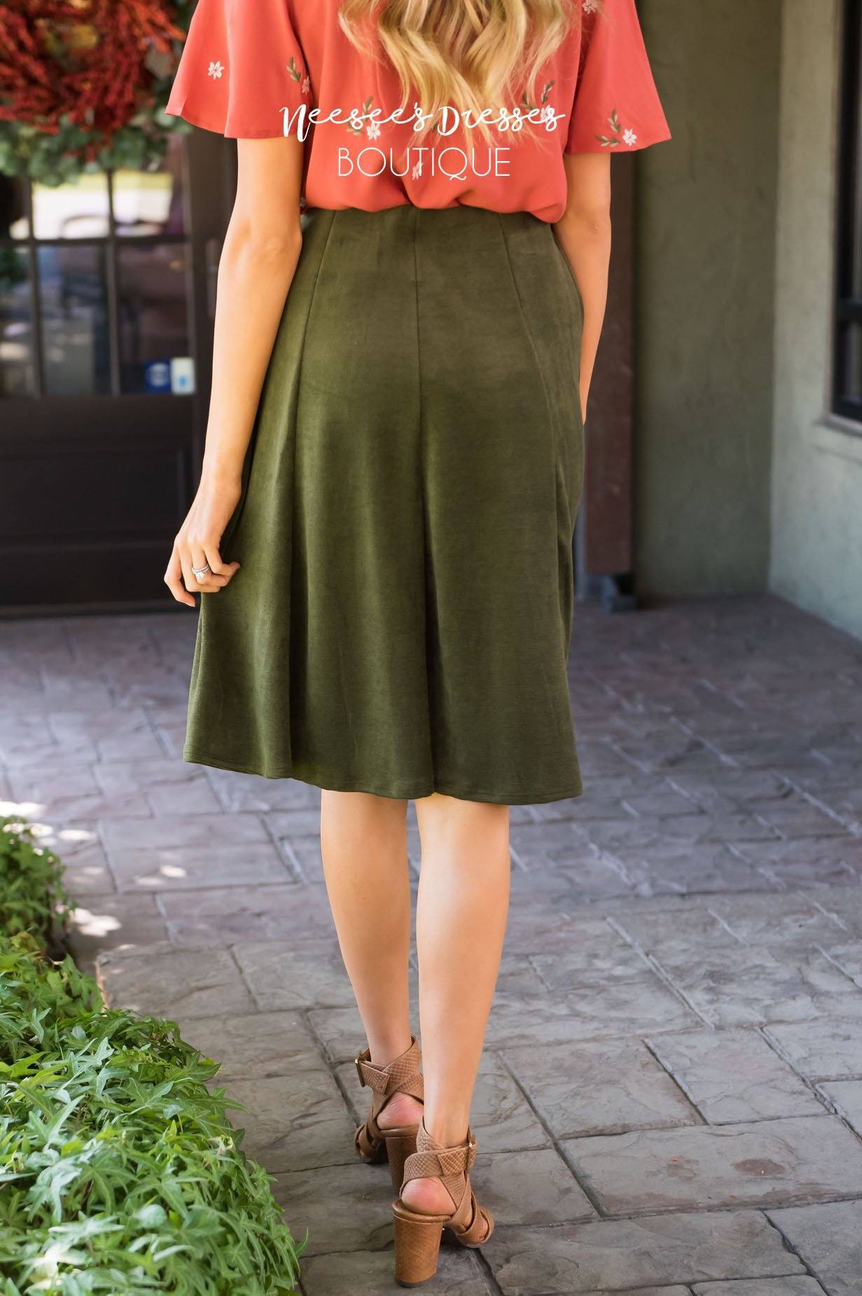 Twirl Another Day Corduroy Skirt Modest Dresses vendor-unknown 