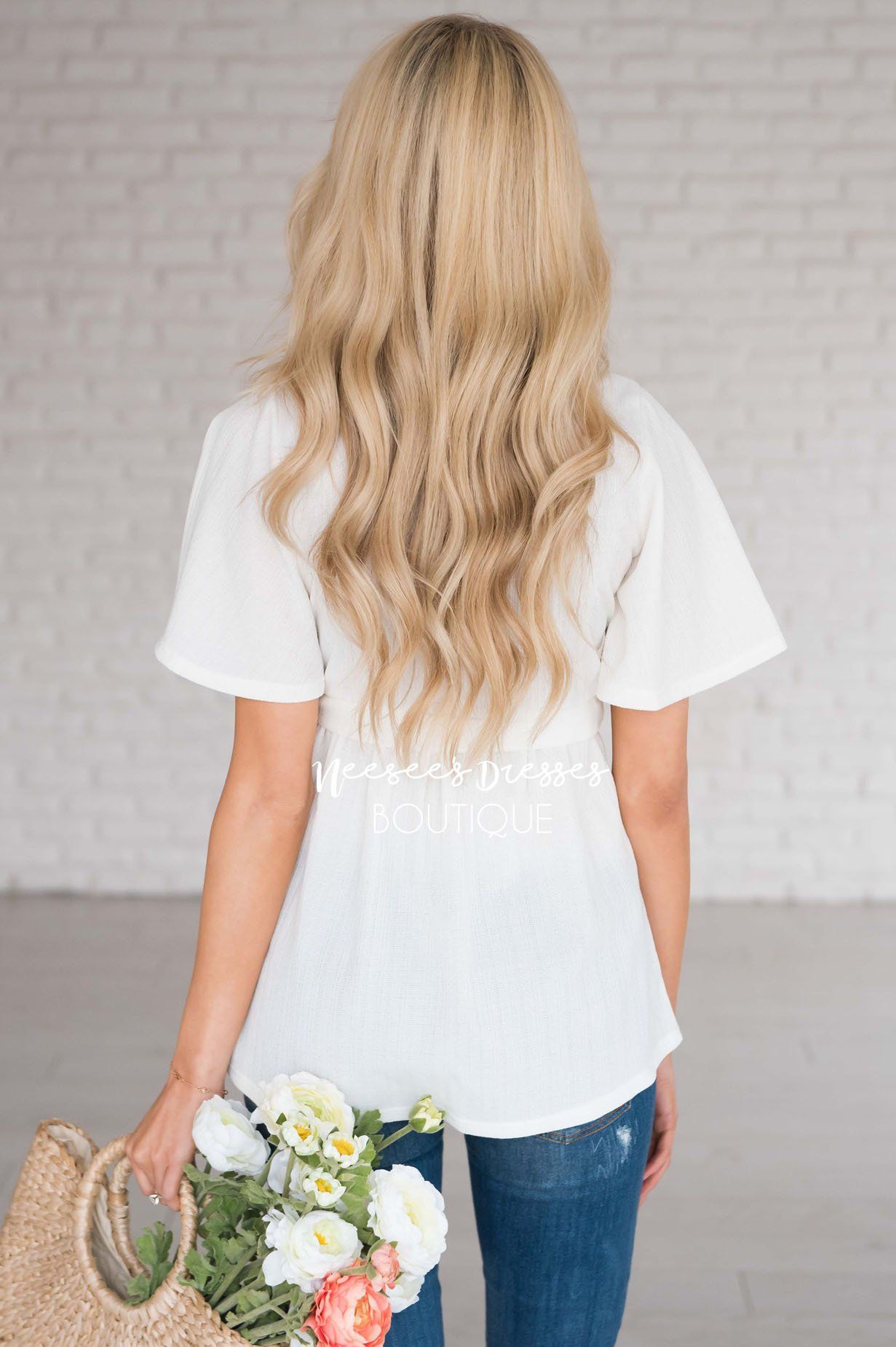 Beautiful Nightmare Tie Blouse Modest Dresses vendor-unknown 