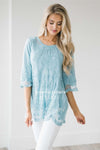 Day Dreamer Lace Blouse Tops vendor-unknown S Lake Blue