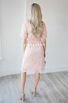 Soft Rose Scallop Lace Dress Modest Dresses vendor-unknown