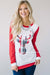 Red Sleeve Plaid Reindeer Sweater