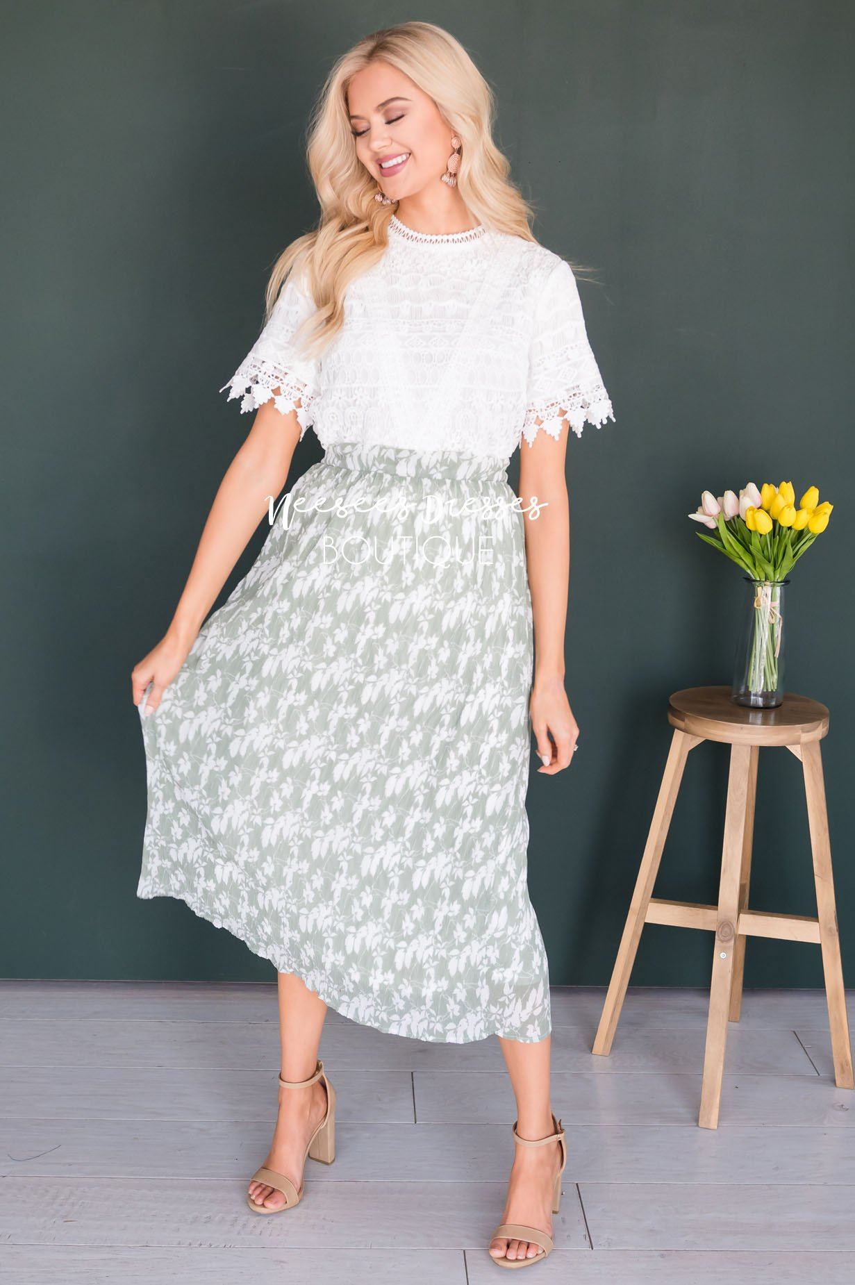 A Lot of Lace Modest Blouse Tops vendor-unknown 