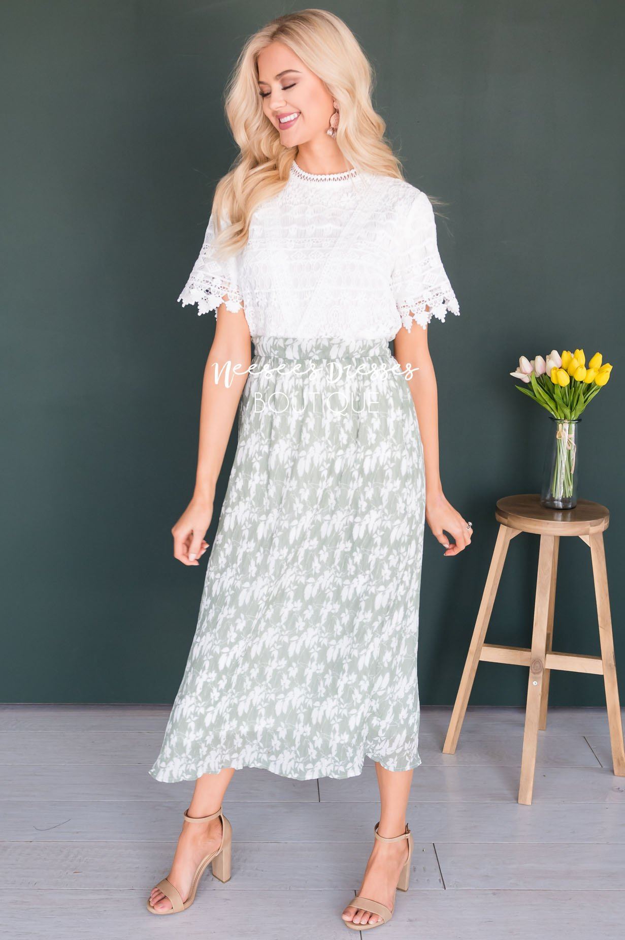 A Lot of Lace Modest Blouse Tops vendor-unknown 