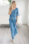 Day Dreamer Lace Full Length Dress Modest Dresses vendor-unknown Small/Medium Cornflower Blue