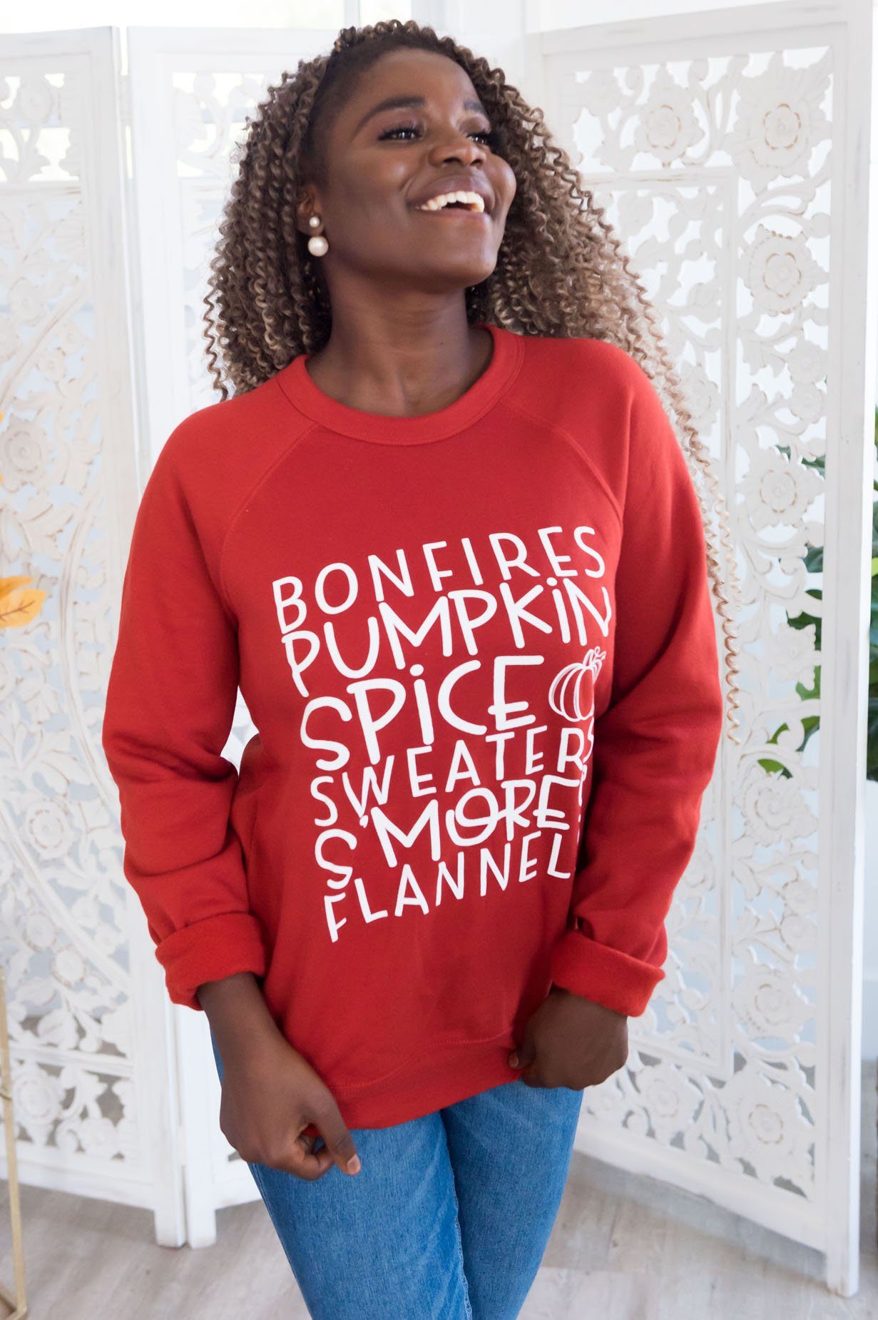 It's All About Fall Modest Sweatshirt Modest Dresses vendor-unknown 
