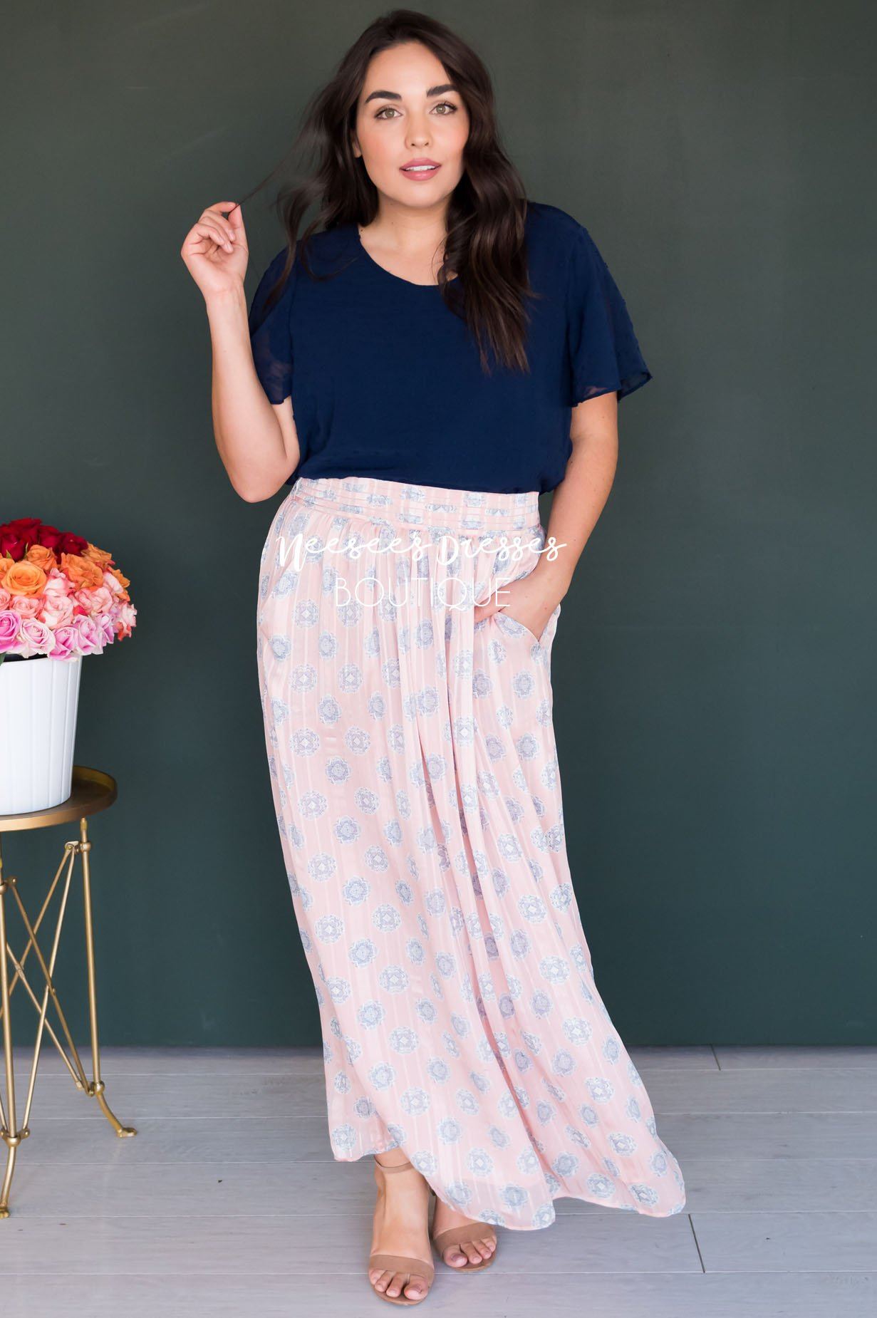 Always Loving Medallion Maxi Skirt Skirts vendor-unknown 
