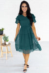 The Amy Swiss Dot Modest Dresses vendor-unknown