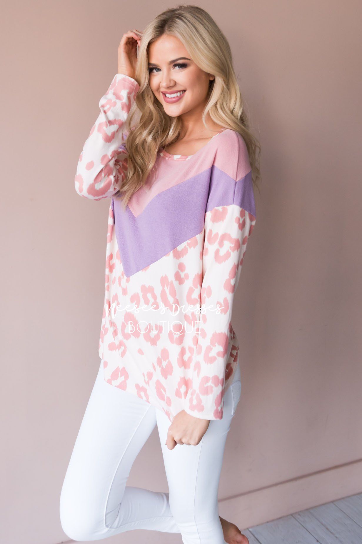 A Little Sweet Modest Block Top Modest Dresses vendor-unknown 