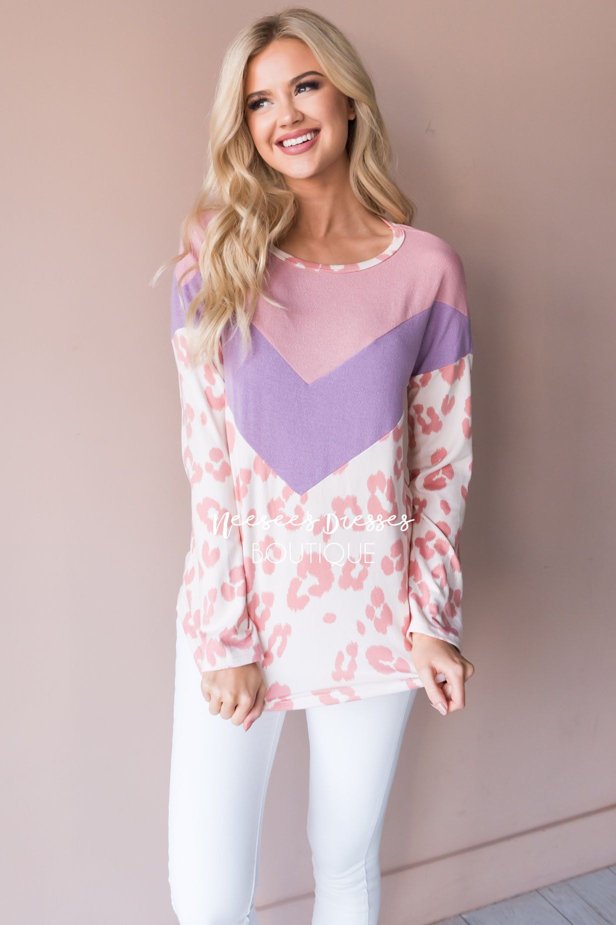 A Little Sweet Modest Block Top Modest Dresses vendor-unknown 