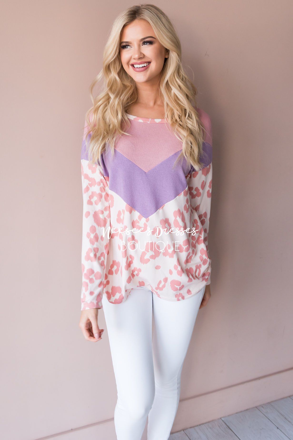 A Little Sweet Modest Block Top Modest Dresses vendor-unknown 