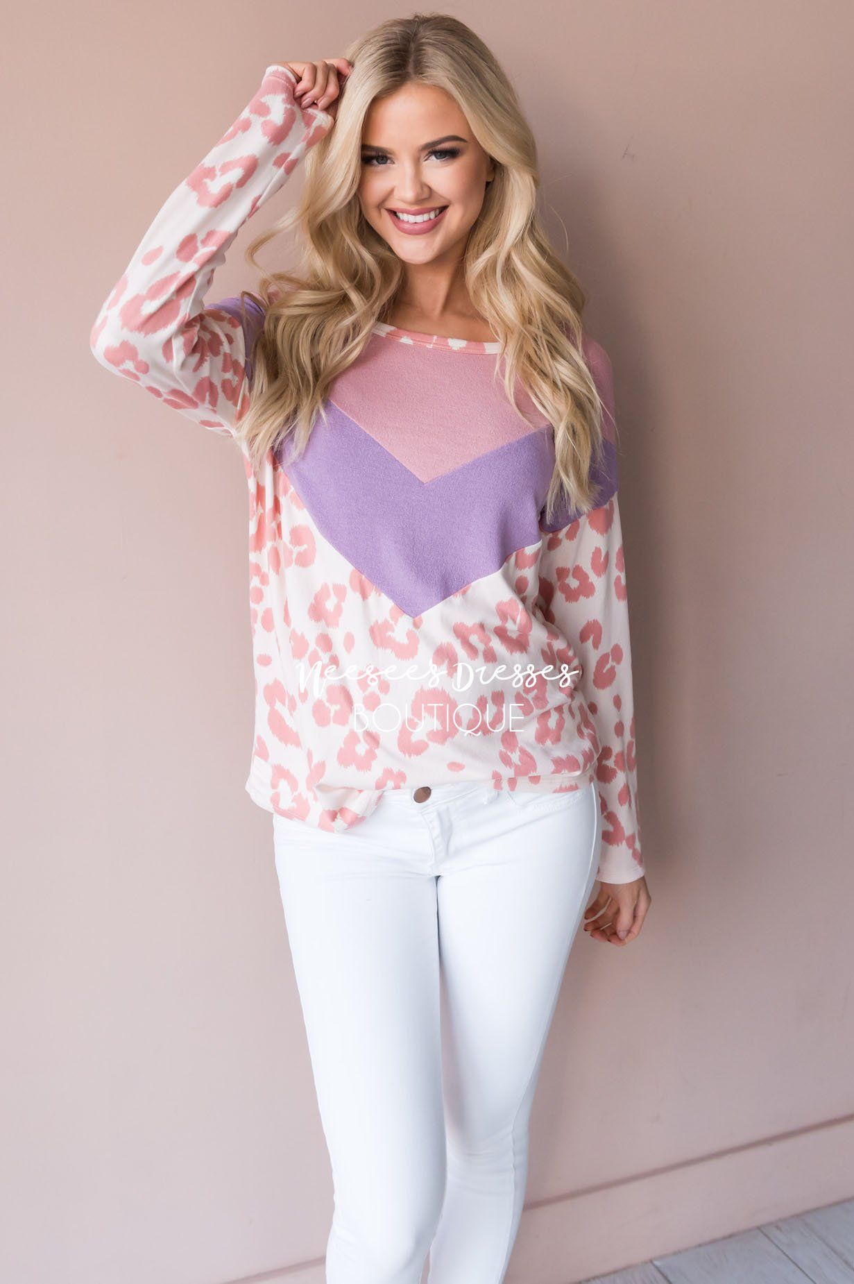 A Little Sweet Modest Block Top Modest Dresses vendor-unknown 