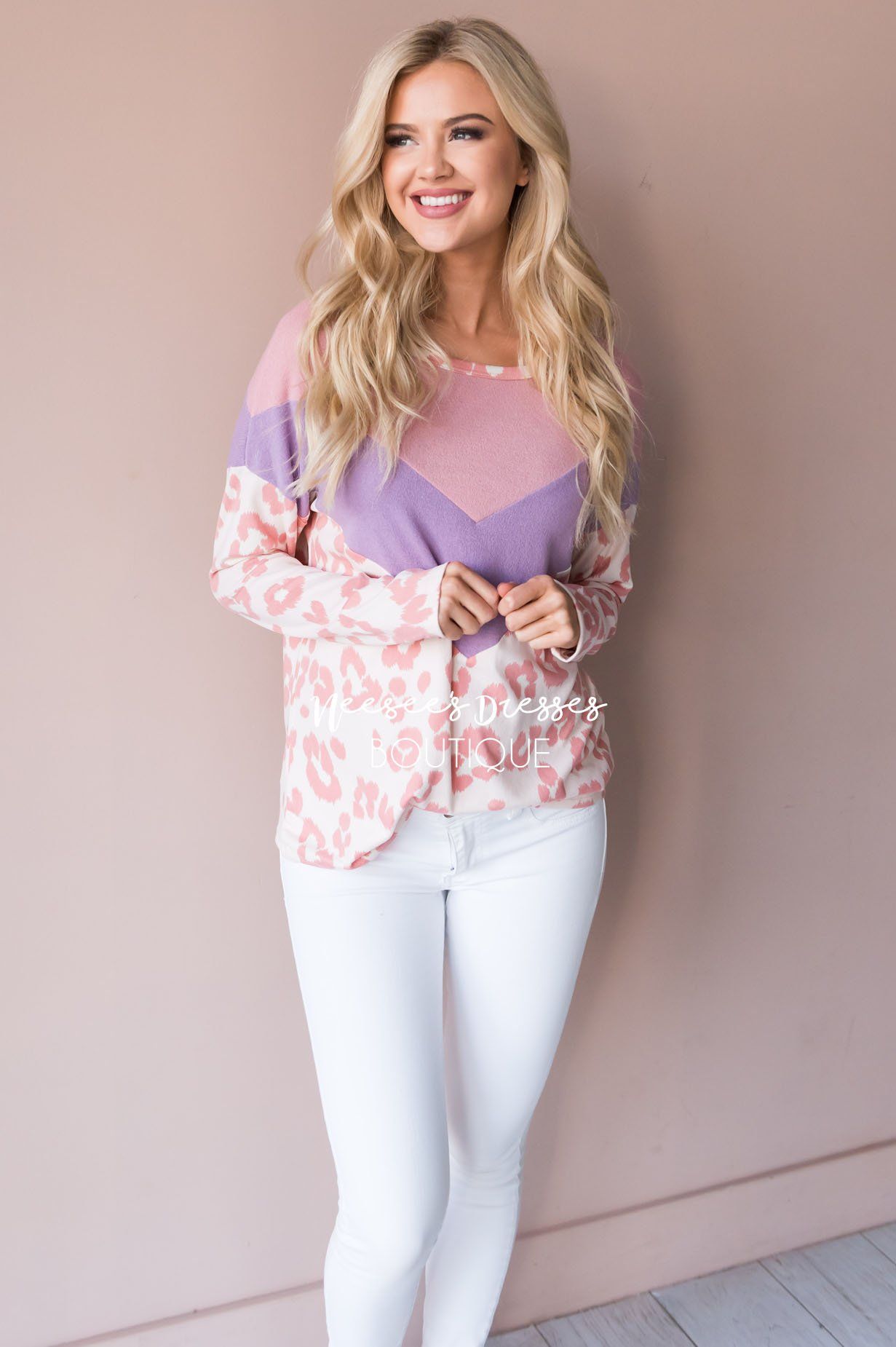 A Little Sweet Modest Block Top Modest Dresses vendor-unknown 